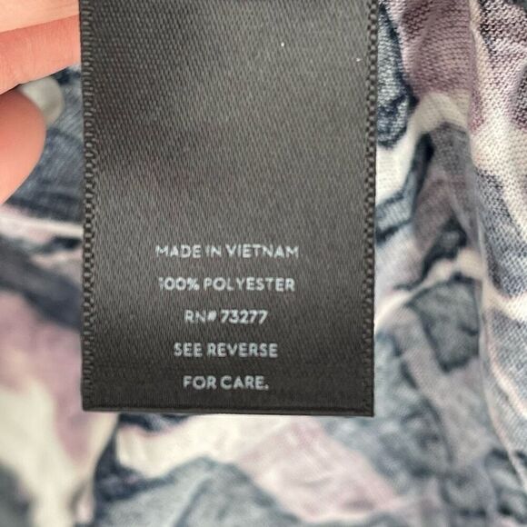 Simply Vera‎ Wang Crinkle Fabric 7/8 Length Sleeve Blouse Women 1X Multicolor - Picture 7 of 8